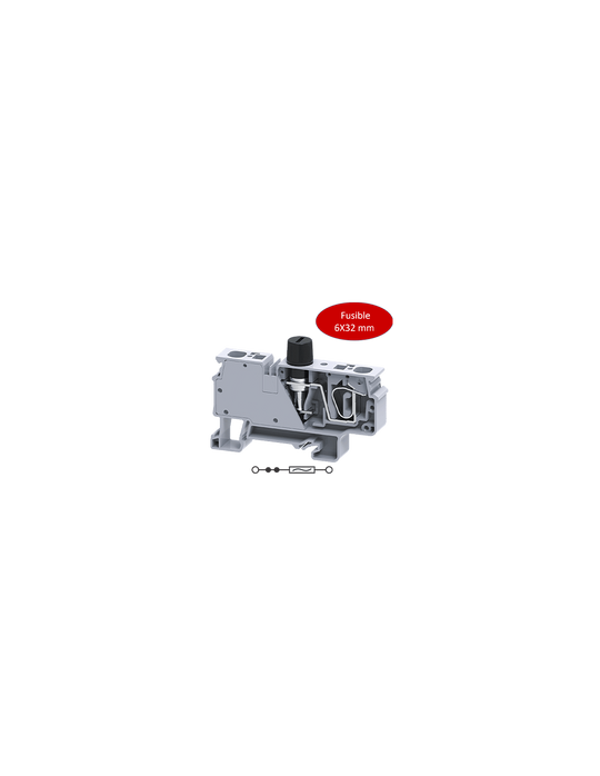 CXVFC Clema Portafusible 10A, 1000V