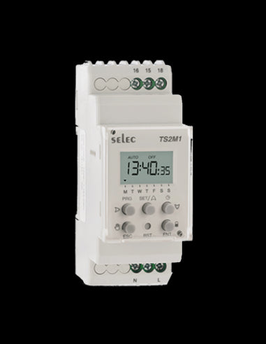 TS2M1-1-16A-230V Interruptor Dígital de Tiempo 90x35