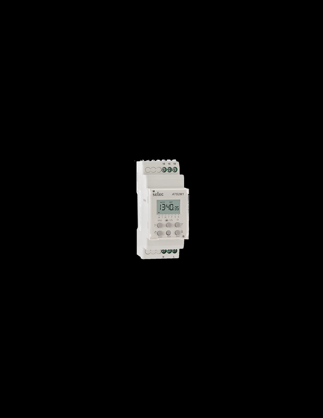 ATS2M1-1-16A-230V Interruptor Digital de Tiempo, Astronómico, 90x35