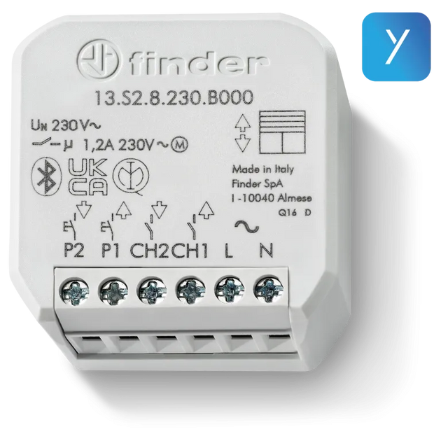 13s28230b000 - - 13S28230B000 - ACTUADOR BLUETOOTH DE PERSIANAS 6AMP 230VAC 2CANALES YESLY MONTAJE EN CAJA