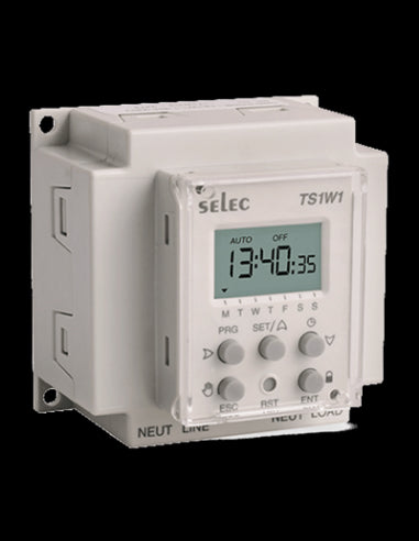 TS1W1-1-20A-230V Interruptor Dígital de Tiempo, 60x60