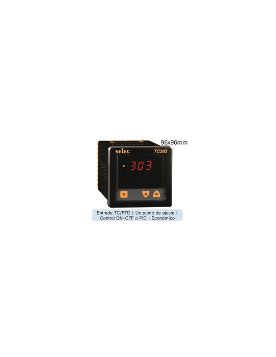 TC303AX Controlador de Temperatura, 96x96