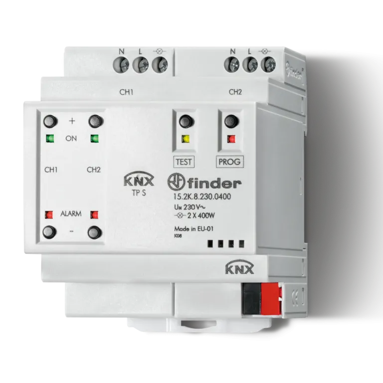 152k82300400 - - 152K82300400 - DIMMER KNX, CORTE POR FASE, 2 SALIDAS, 100 WATTS.