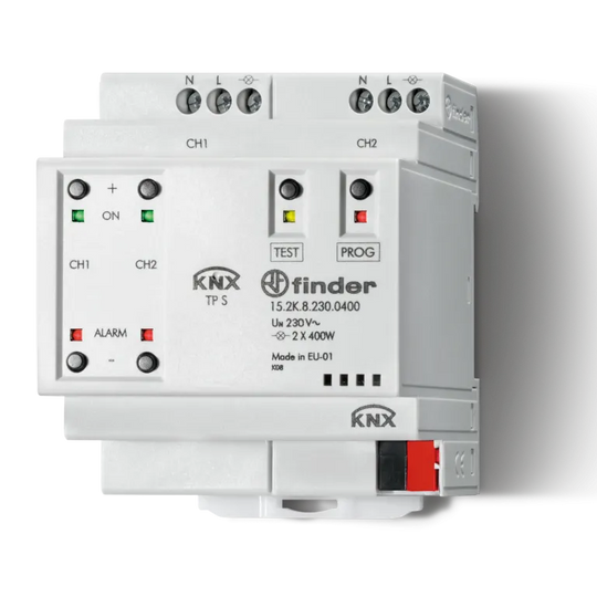 152k82300400 - - 152K82300400 - DIMMER KNX, CORTE POR FASE, 2 SALIDAS, 100 WATTS.