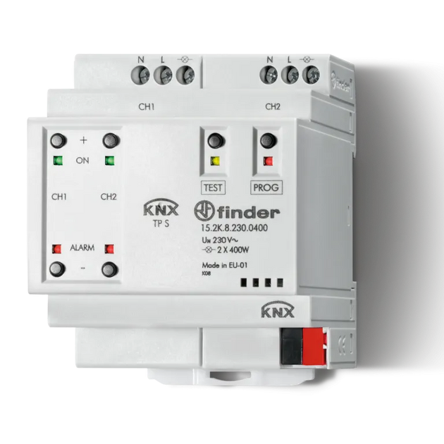 152k82300400 - - 152K82300400 - DIMMER KNX, CORTE POR FASE, 2 SALIDAS, 100 WATTS.