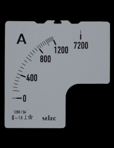 SCL-AM-I-2-1200/5A-6S Placa de Escala, 72x72