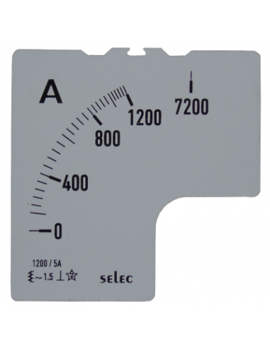SCL-AM-I-2-1200/5A-6S Placa de Escala, 72x72