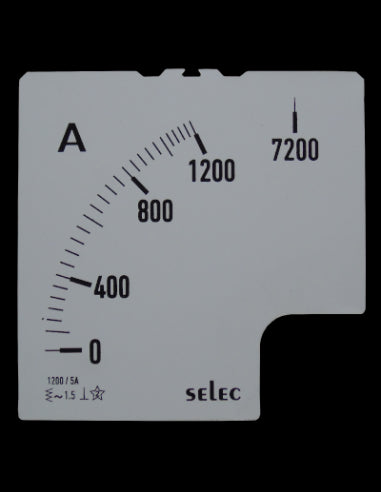 SCL-AM-I-3-1200/5A-6S Placa de Escala, 96x96