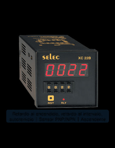 XC22B Contador Predefinido Mediante Interruptor, 72x72