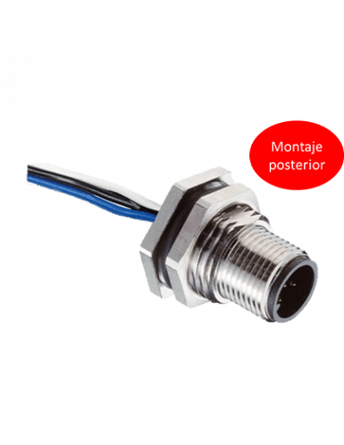 CPM12-RMBR4-P2 Conector 4 Pines, M12, Montaje Posterior