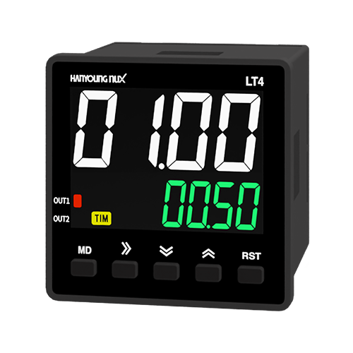 LT4S - TEMPORIZADOR LCD 48X48MM 4 DIGITOS LIMITE DE TIEMPO 1c 24 - 240 VCA o 24 - 240 VCD USO DUAL