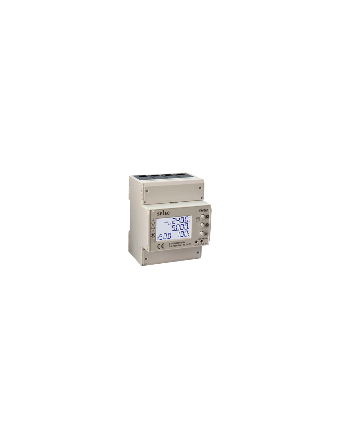 EM4M-3P-C-100A Medidor de Energía, 1-3Ø, 90x70