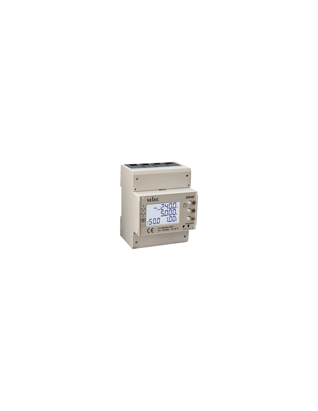EM4M-3P-C-100A Medidor de Energía, 1-3Ø, 90x70