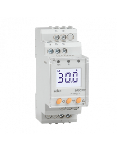 900CPR-3-1-BL-230V Relevador de Protección de Corriente, 90x35