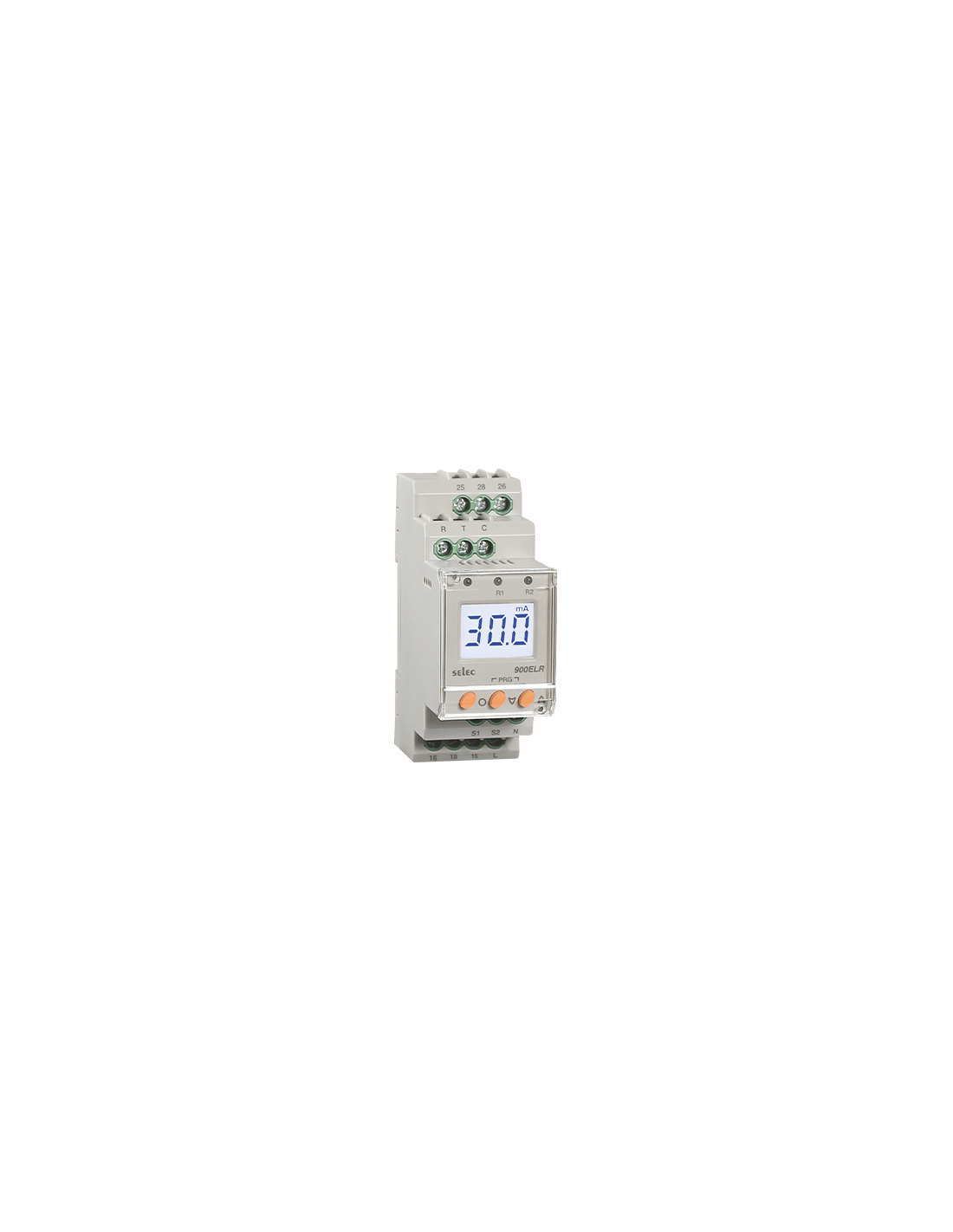 900ELR-2-110V Relevador de Fuga a Tierra, 90x35