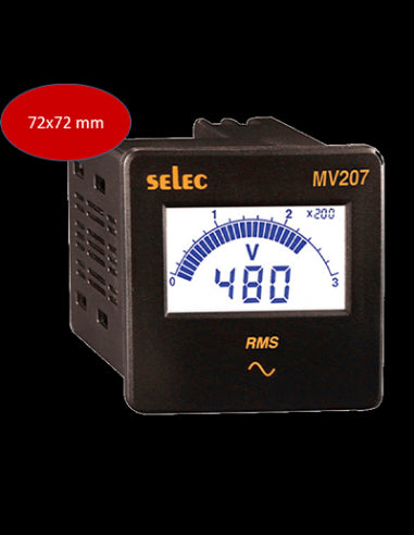 MV207-240V Voltímetro, 72x72