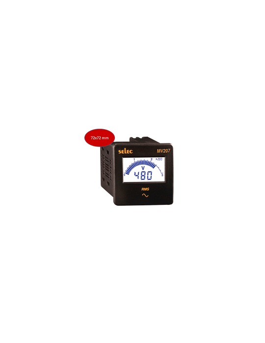 MV207-110V Voltímetro, 72x72