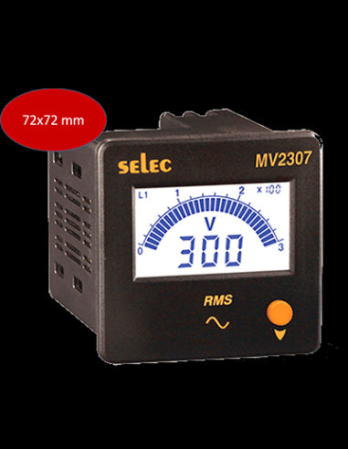 MV2307-240V Voltímetro, 72x72