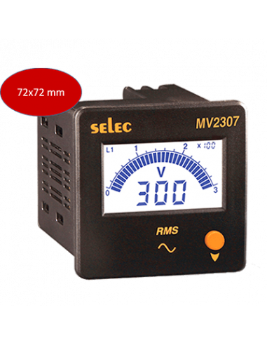 MV2307-240V Voltímetro, 72x72