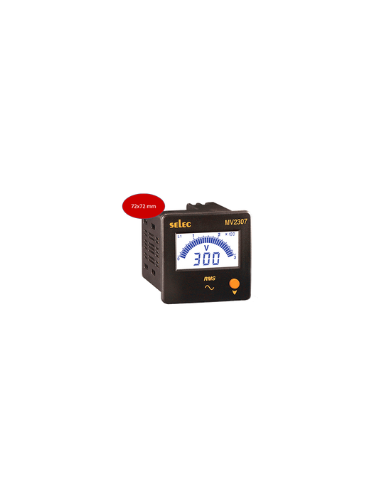 MV2307-110V Voltímetro, 72x72