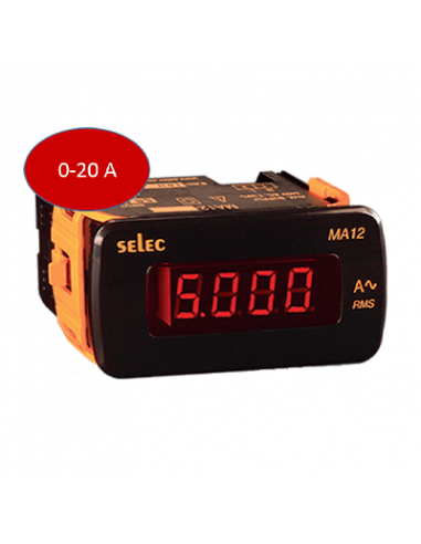 MA12-AC-20A-240V Amperímetro, 48x96