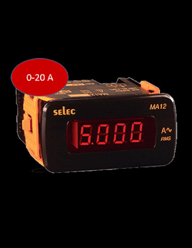 MA12-AC-20A-240V Amperímetro, 48x96