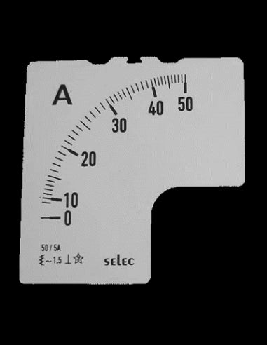 SCL-AM-I-2-50/5A Placa de Escala, 72x72