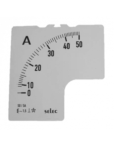 SCL-AM-I-2-50/5A Placa de Escala, 72x72