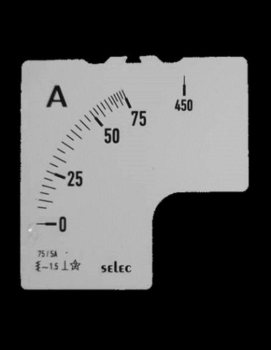 SCL-AM-I-2-75/5A-6S Placa de Escala, 72x72