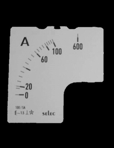 SCL-AM-I-2-100/5A-6S Placa de Escala, 72x72
