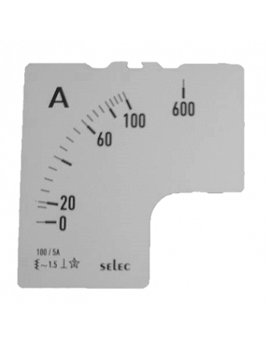 SCL-AM-I-2-100/5A-6S Placa de Escala, 72x72