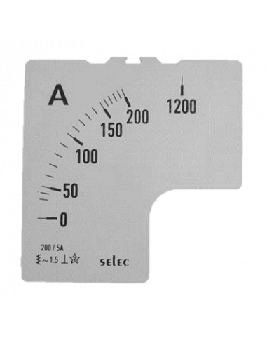 SCL-AM-I-2-200/5A-6S Placa de Escala, 72x72