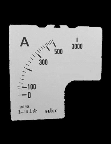 SCL-AM-I-2-500/5A-6S Placa de Escala, 72x72
