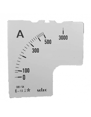 SCL-AM-I-2-500/5A-6S Placa de Escala, 72x72