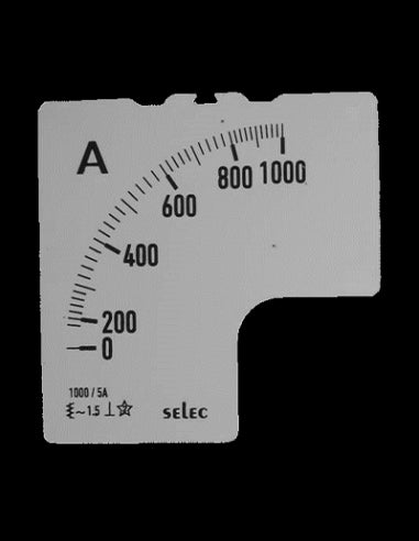 SCL-AM-I-2-1000/5A Placa de Escala, 72x72
