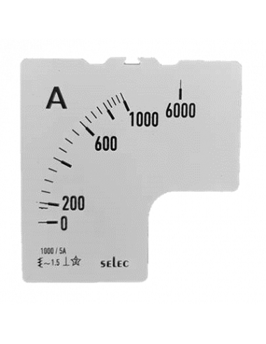 SCL-AM-I-2-1000/5A-6S Placa de Escala, 72x72