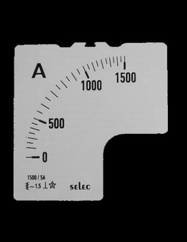 SCL-AM-I-2-1500/5A Placa de Escala, 72x72