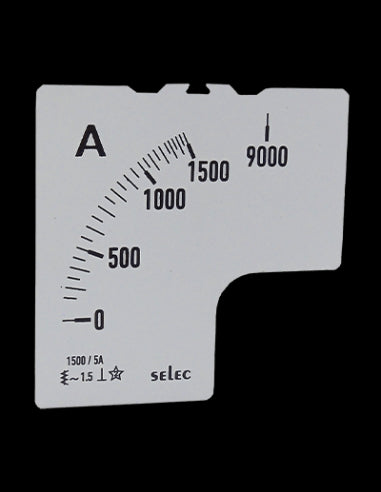 SCL-AM-I-2-1500/5A-6S Placa de Escala, 72x72