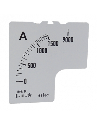SCL-AM-I-2-1500/5A-6S Placa de Escala, 72x72