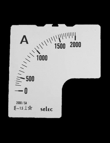 SCL-AM-I-2-2000/5A Placa de Escala, 72x72