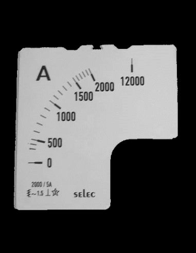 SCL-AM-I-2-2000/5A-6S Placa de Escala, 72x72