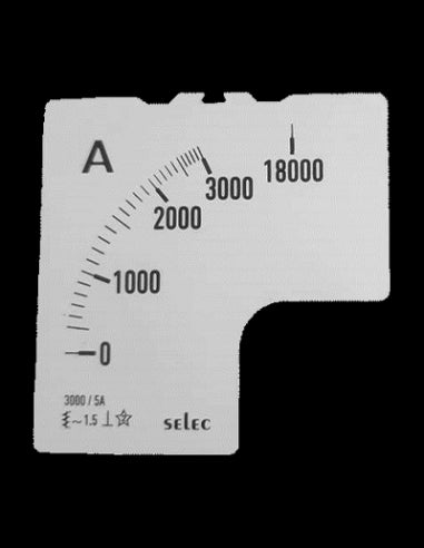 SCL-AM-I-2-3000/5A-6S Placa de Escala, 72x72