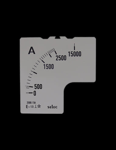SCL-AM-I-2-2500/5A-6S Placa de Escala, 72x72