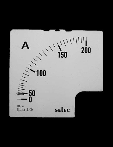 SCL-AM-I-3-200/5A Placa de Escala, 96x96