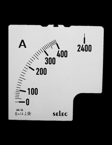 SCL-AM-I-3-400/5A-6S Placa de Escala, 96x96