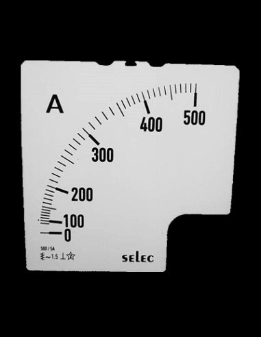 SCL-AM-I-3-500/5A Placa de Escala, 96x96