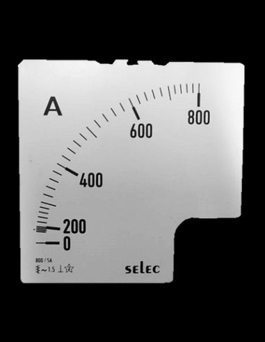 SCL-AM-I-3-800/5A Placa de Escala, 96x96