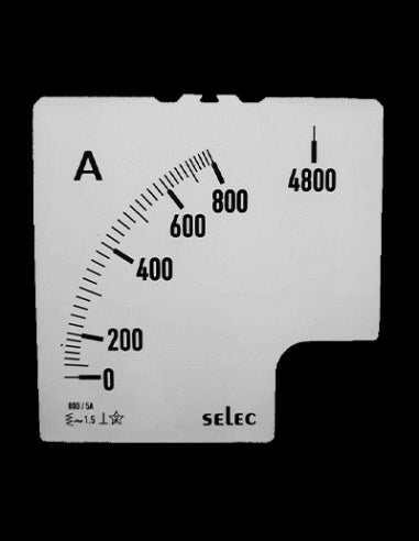 SCL-AM-I-3-800/5A-6S Placa de Escala, 96x96