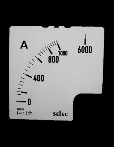 SCL-AM-I-3-1000/5A-6S Placa de Escala, 96x96