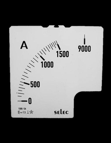 SCL-AM-I-3-1500/5A-6S Placa de Escala, 96x96